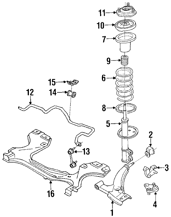 Diagram FRONT SUSPENSION. SUSPENSION COMPONENTS. for your 2014 GMC Sierra 2500 HD 6.6L Duramax V8 DIESEL A/T 4WD WT Standard Cab Pickup Fleetside 