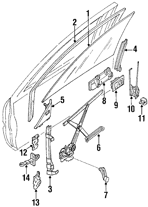 11FRONT DOOR. GLASS & HARDWARE.https://images.simplepart.com/images/parts/motor/fullsize/HC90150.png