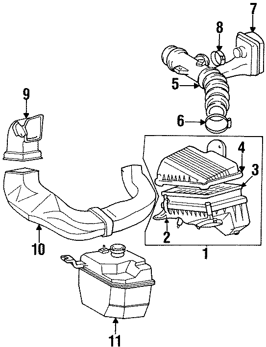 Diagram ENGINE / TRANSAXLE. AIR INLET. for your 2020 Chevrolet Spark 1.4L Ecotec CVT ACTIV Hatchback 