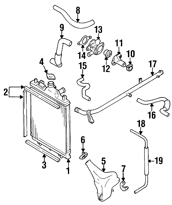 Diagram RADIATOR & COMPONENTS. for your 2020 Chevrolet Suburban    