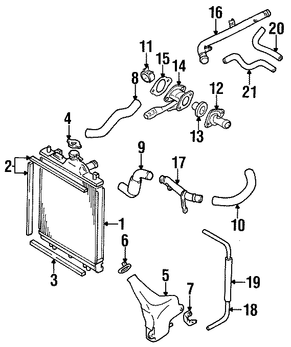 Diagram RADIATOR & COMPONENTS. for your 2024 Chevrolet Suburban    