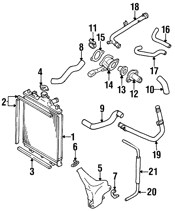 Diagram RADIATOR & COMPONENTS. for your 2013 Chevrolet Equinox LTZ Sport Utility  