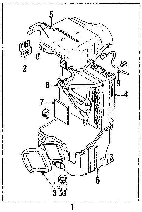 Diagram AIR CONDITIONER & HEATER. EVAPORATOR COMPONENTS. for your 2017 Chevrolet Spark   