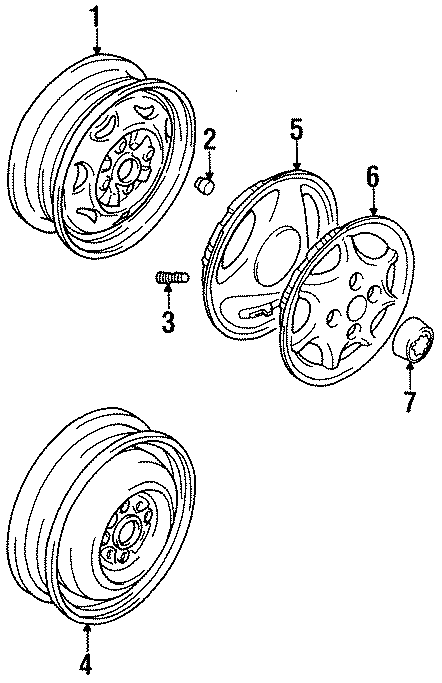 Diagram WHEELS. for your 2020 Chevrolet Malibu   