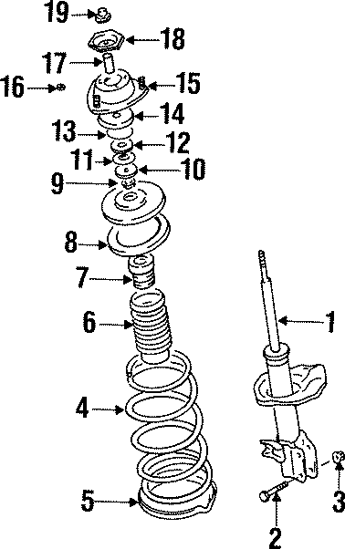 Diagram FRONT SUSPENSION. STRUTS & COMPONENTS. for your 2015 GMC Sierra 2500 HD 6.0L Vortec V8 A/T RWD Base Extended Cab Pickup Fleetside 