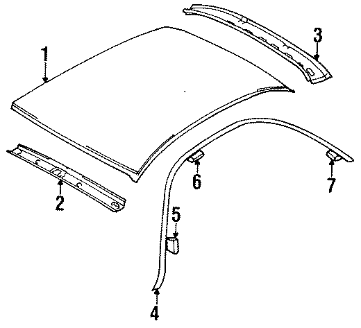 Diagram ROOF & COMPONENTS. for your 2021 Chevrolet Camaro  LT1 Coupe 