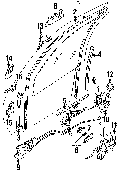 Diagram FRONT DOOR. LOCK & HARDWARE. for your 2018 Chevrolet Spark   