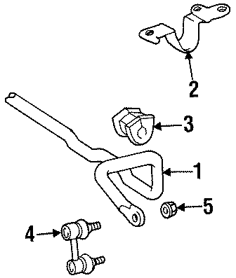 FRONT SUSPENSION. STABILIZER BAR & COMPONENTS.