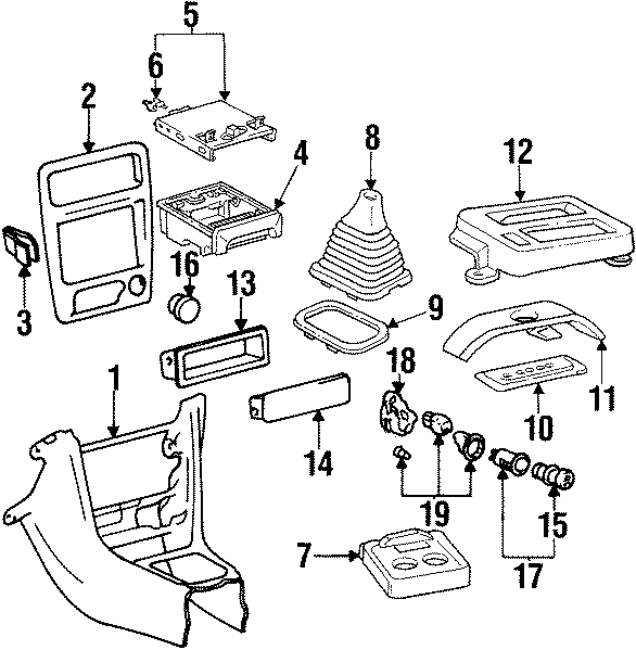 Diagram CENTER CONSOLE. for your Cadillac ATS  