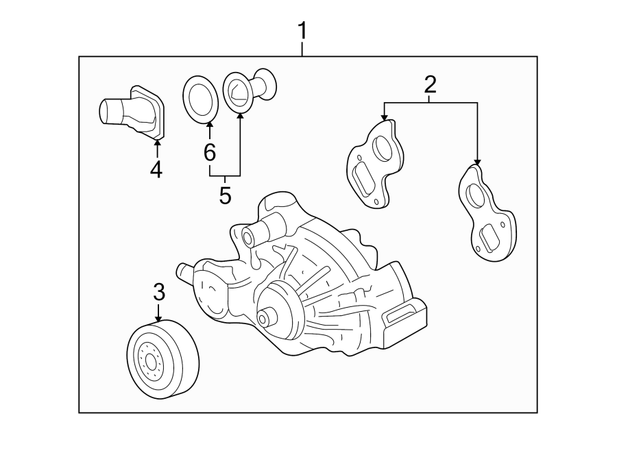 Diagram WATER PUMP. for your 1996 Chevrolet Blazer   