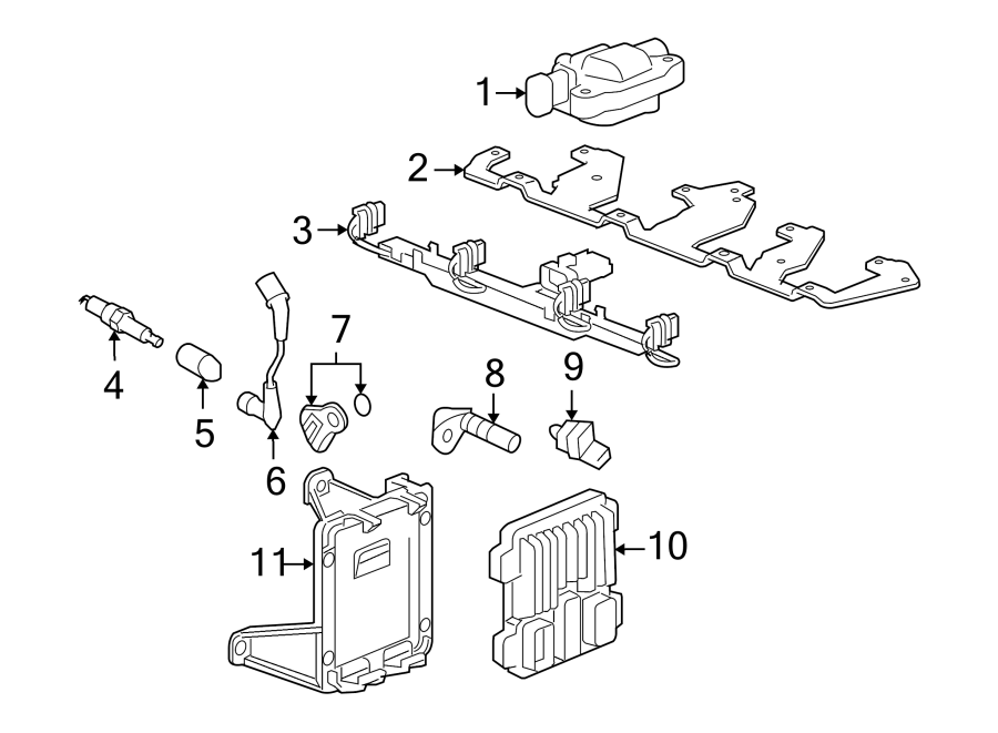 Diagram IGNITION SYSTEM. for your 2011 GMC Sierra 2500 HD 6.0L Vortec V8 A/T 4WD SLE Standard Cab Pickup 