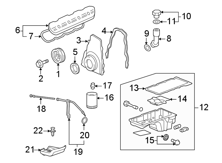 Diagram Engine parts. for your 2017 Chevrolet Spark  LT Hatchback 