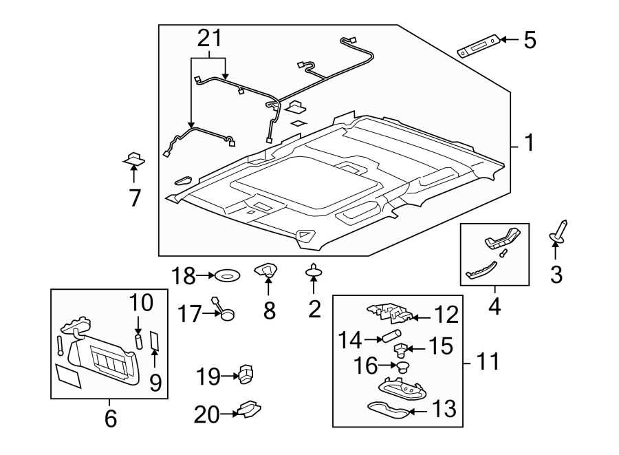 Diagram CAB. INTERIOR TRIM. for your 2001 Buick Century   