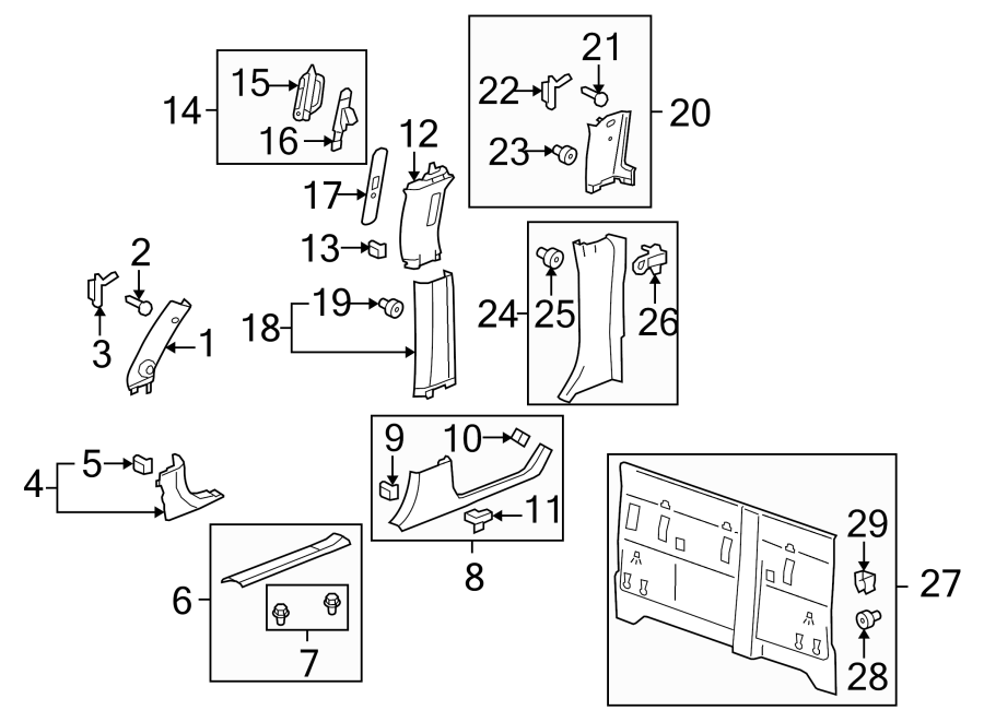 Diagram CAB. INTERIOR TRIM. for your 2005 Chevrolet Impala   