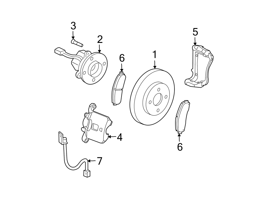 Diagram FRONT SUSPENSION. BRAKE COMPONENTS. for your 2002 GMC Sierra 2500 HD 6.0L Vortec V8 BI-FUEL A/T RWD Base Standard Cab Pickup Fleetside 