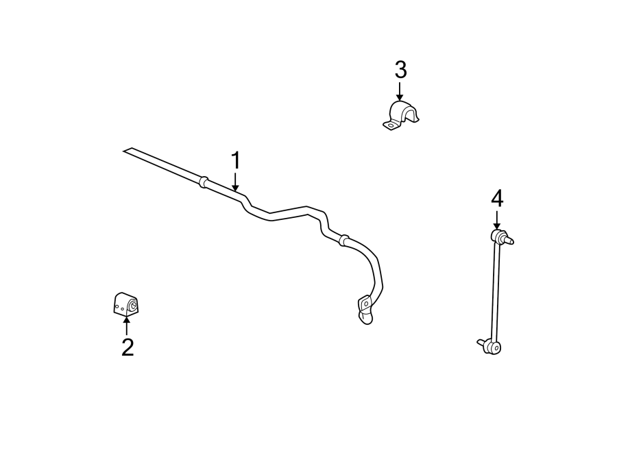 Diagram FRONT SUSPENSION. STABILIZER BAR & COMPONENTS. for your 2021 GMC Savana 2500   