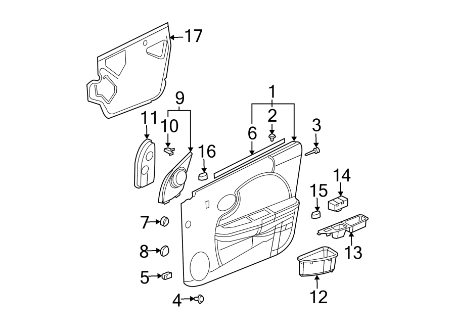 14Front door. Interior trim.https://images.simplepart.com/images/parts/motor/fullsize/IA03425.png