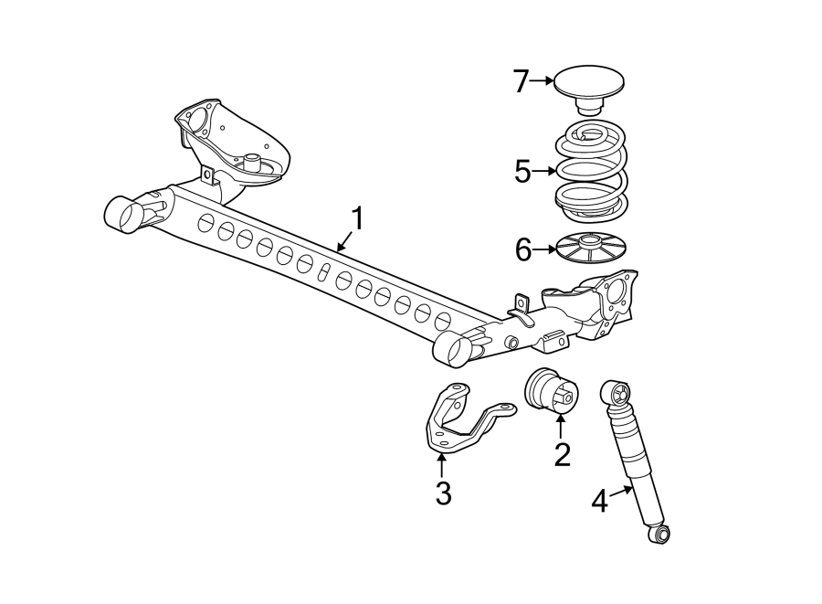 Diagram REAR SUSPENSION. SUSPENSION COMPONENTS. for your 2011 GMC Sierra 2500 HD 6.0L Vortec V8 FLEX A/T RWD SLE Crew Cab Pickup 