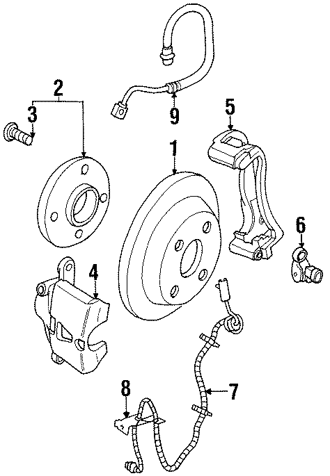 Diagram FRONT SUSPENSION. BRAKE COMPONENTS. for your 1987 Chevrolet Camaro   