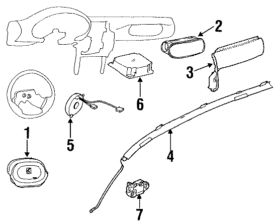 Diagram RESTRAINT SYSTEMS. AIR BAG COMPONENTS. for your 2015 Chevrolet Suburban  LTZ Sport Utility  