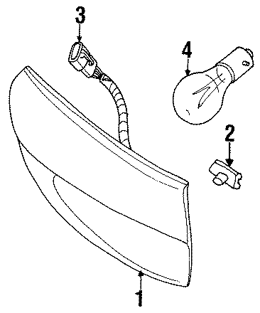 Diagram REAR LAMPS. TAIL LAMPS. for your Saturn SC1  