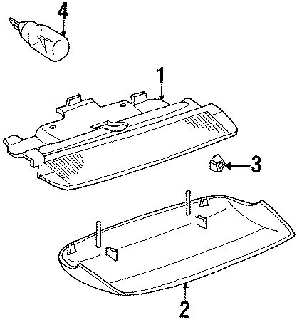 Diagram REAR LAMPS. HIGH MOUNTED STOP LAMP. for your 2004 Chevrolet Suburban 2500   