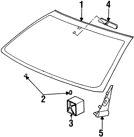 Diagram WINDSHIELD. GLASS. REVEAL MOLDINGS. for your Saturn