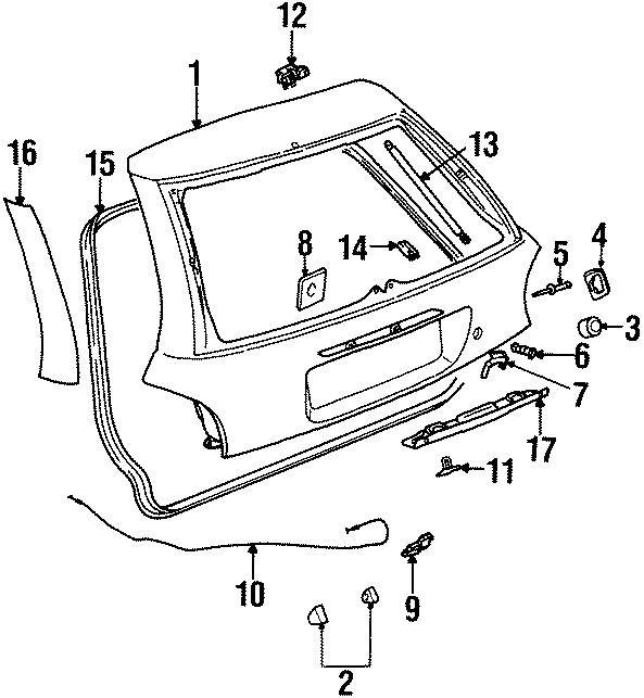 13LIFT GATE. EXTERIOR TRIM. GATE & HARDWARE.https://images.simplepart.com/images/parts/motor/fullsize/IB96640.png