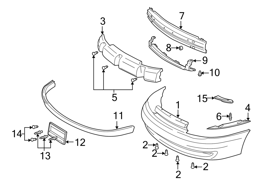 Diagram FRONT BUMPER. BUMPER & COMPONENTS. for your 2006 GMC Sierra 3500 6.6L Duramax V8 DIESEL A/T RWD SLT Crew Cab Pickup 