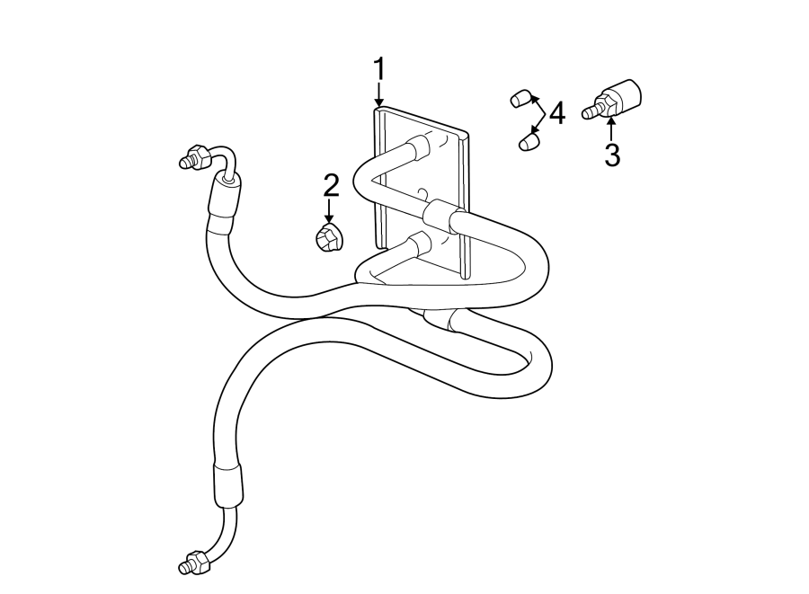 Diagram TRANS OIL COOLER LINES. for your 2010 Chevrolet Camaro   