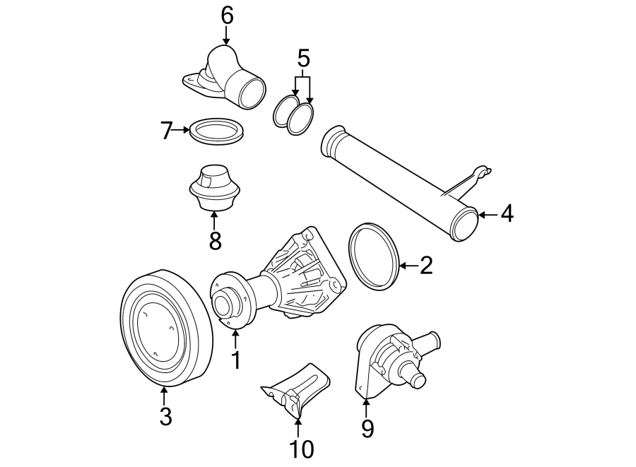 Diagram WATER PUMP. for your 1995 Chevrolet K2500  Base Standard Cab Pickup Fleetside 4.3L Chevrolet V6 A/T 