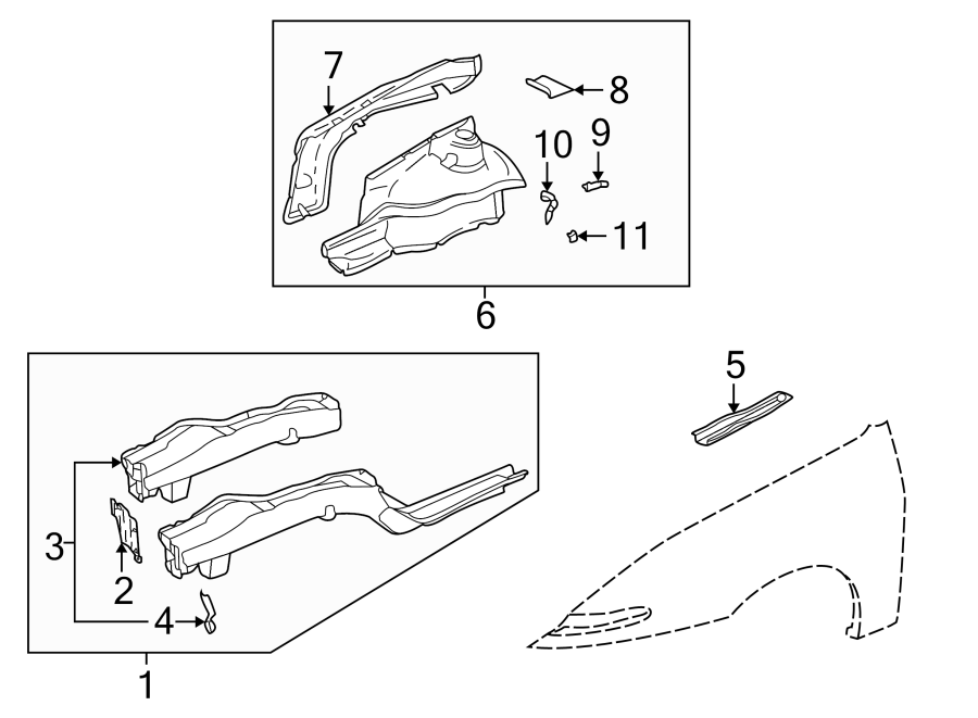 3FENDER. STRUCTURAL COMPONENTS & RAILS.https://images.simplepart.com/images/parts/motor/fullsize/IC00135.png