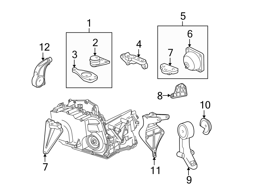 1Engine / transaxle. Engine & TRANS mounting.https://images.simplepart.com/images/parts/motor/fullsize/IC00220.png