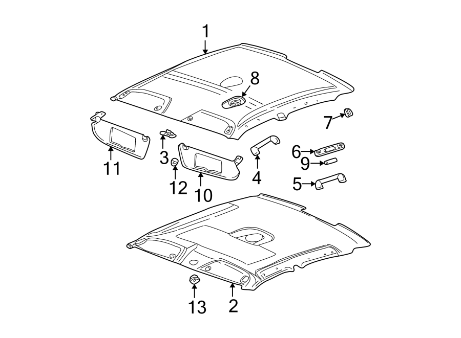 Diagram INTERIOR TRIM. for your Saturn L100  