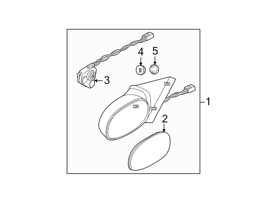 Diagram FRONT DOOR. OUTSIDE MIRRORS. for your 2006 GMC Sierra 3500 8.1L Vortec V8 A/T RWD WT Standard Cab Pickup 