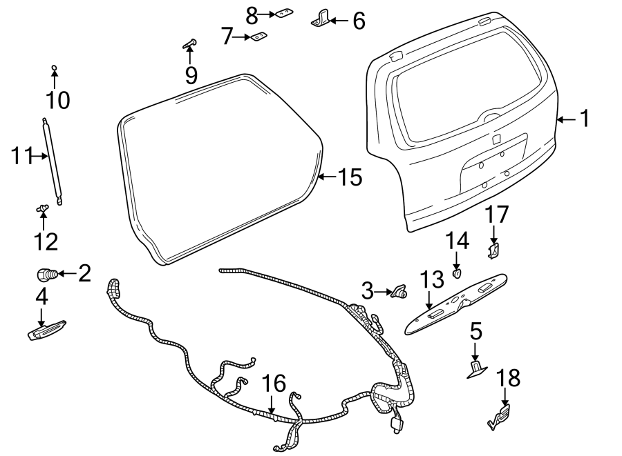 14LIFT GATE. EXTERIOR TRIM. GATE & HARDWARE.https://images.simplepart.com/images/parts/motor/fullsize/IC00750.png