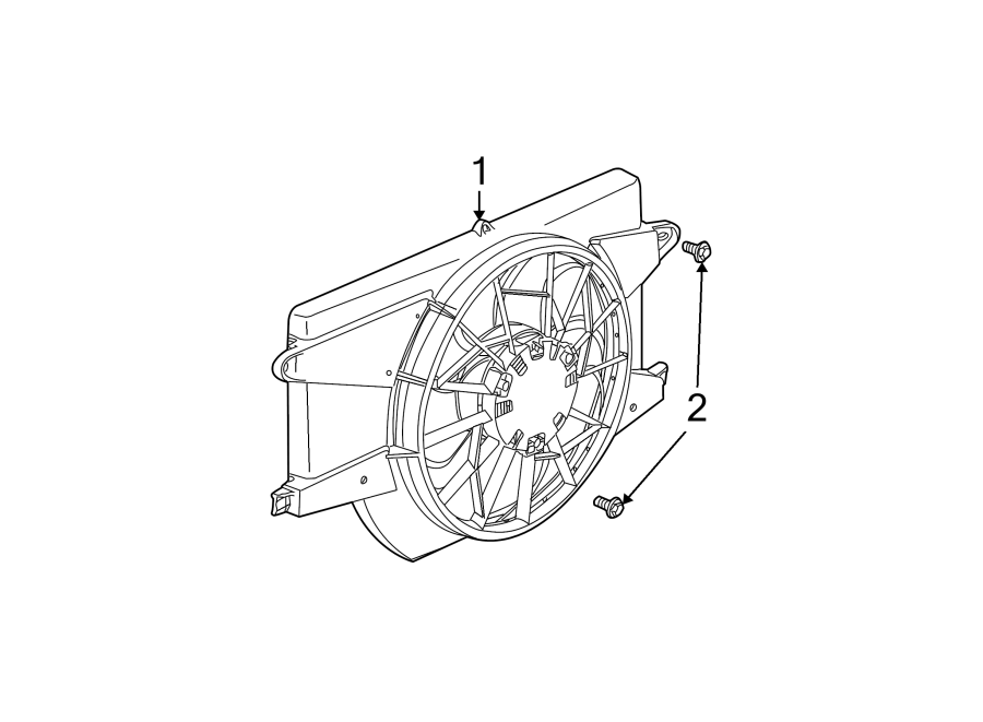 Diagram COOLING FAN. for your 2018 GMC Sierra 2500 HD 6.6L Duramax V8 DIESEL A/T 4WD Base Extended Cab Pickup Fleetside 