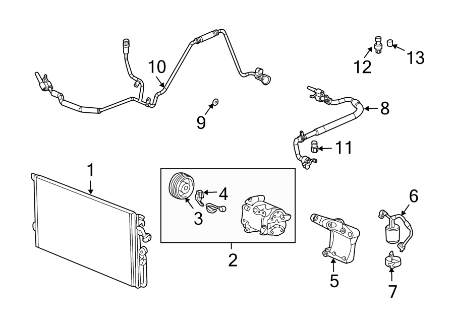 7Air conditioner & heater. Console. Compressor & lines. Condenser.https://images.simplepart.com/images/parts/motor/fullsize/ID02102.png