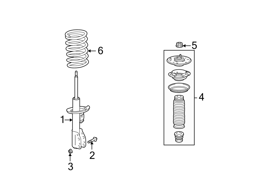 Diagram FRONT SUSPENSION. STRUTS & COMPONENTS. for your 2007 GMC Sierra 2500 HD  SLT Crew Cab Pickup 