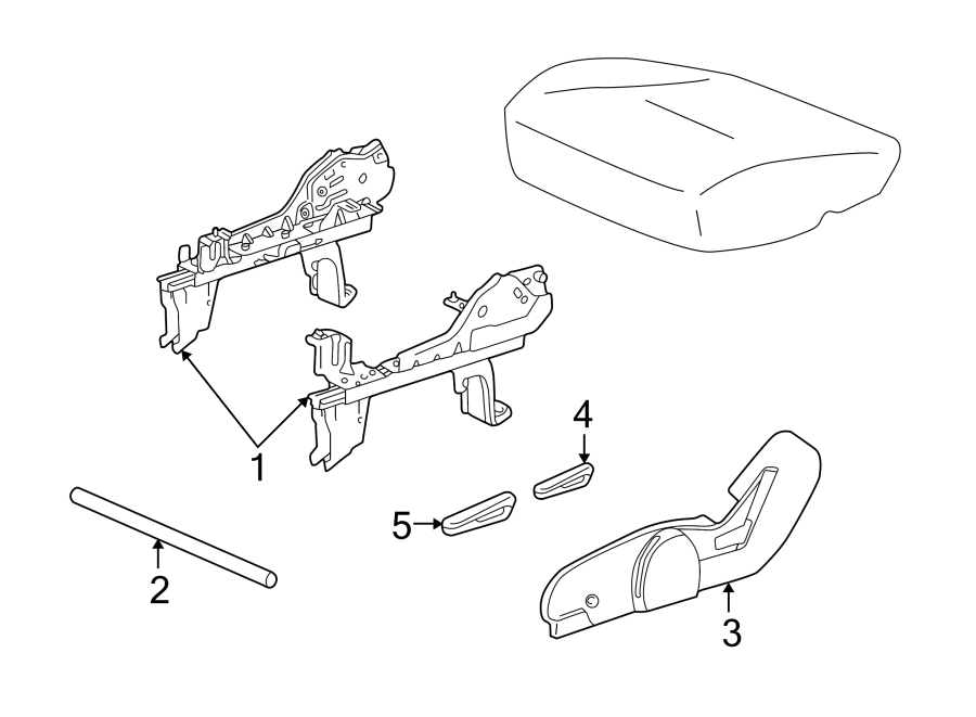 Diagram SEATS & TRACKS. TRACKS & COMPONENTS. for your 2018 Chevrolet Camaro  SS Convertible 