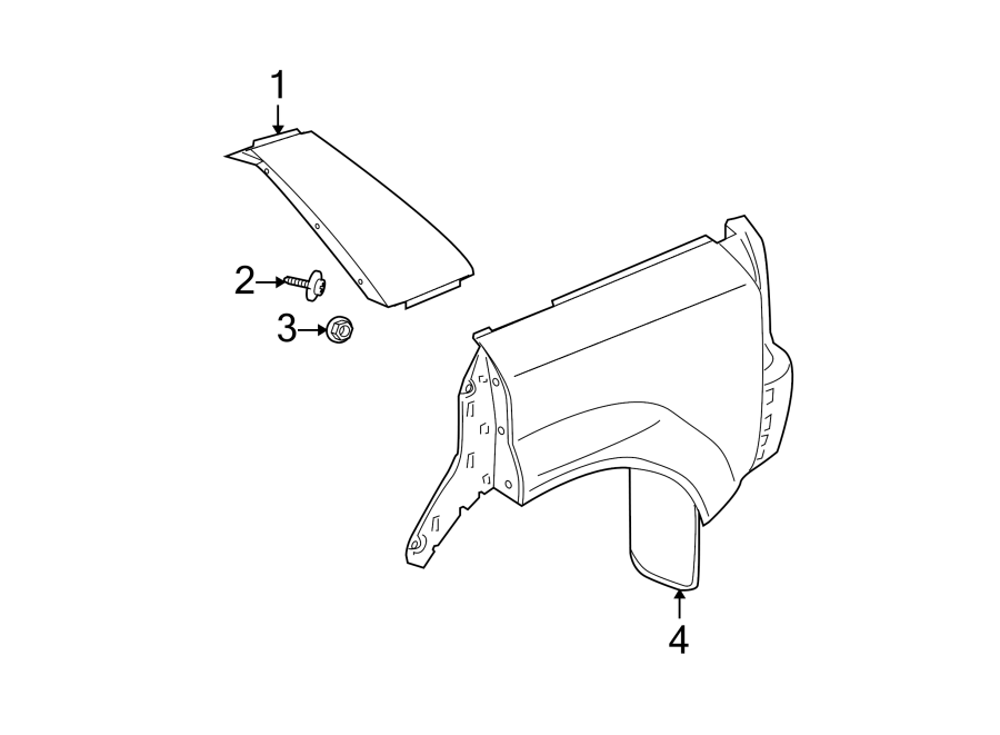 Diagram QUARTER PANEL. EXTERIOR TRIM. for your 2007 Chevrolet Tahoe    