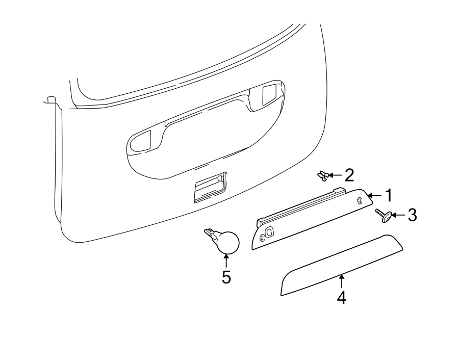 Diagram REAR LAMPS. HIGH MOUNTED STOP LAMP. for your 2007 Chevrolet Tahoe    