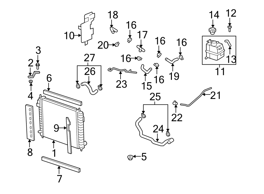 RADIATOR & COMPONENTS. Diagram