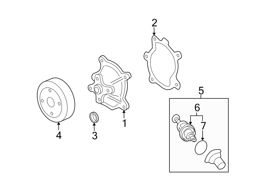 Diagram WATER PUMP. for your 2018 Chevrolet Spark  LS Hatchback 