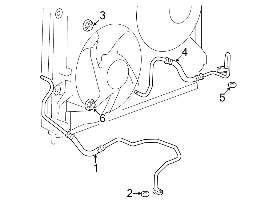 Diagram TRANS OIL COOLER. for your 2021 Chevrolet Silverado 2500 HD WT Standard Cab Pickup Fleetside  