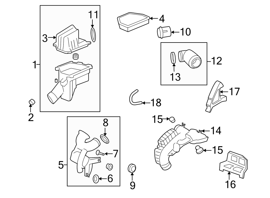 Diagram AIR INTAKE. for your 2017 Chevrolet Spark 1.4L Ecotec M/T LT Hatchback 