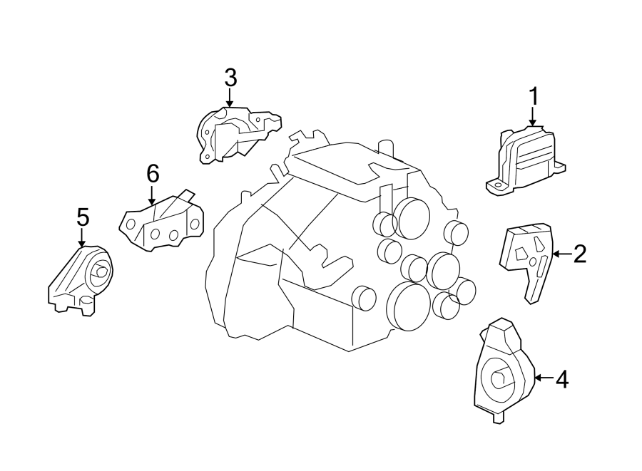 Diagram ENGINE & TRANS MOUNTING. for your Saturn Vue  