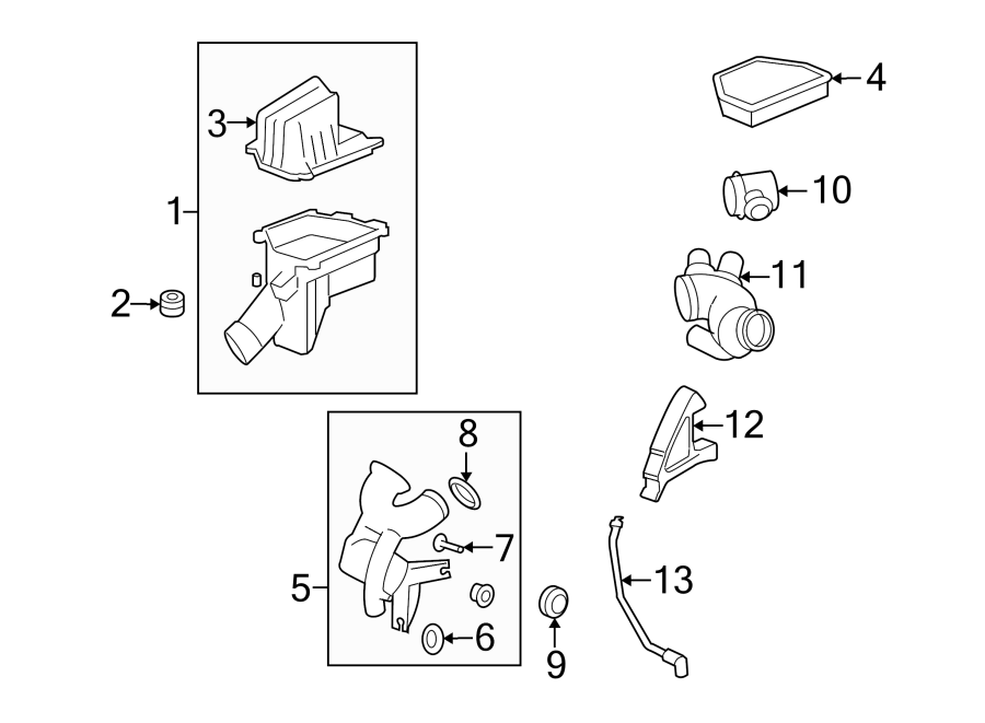 Diagram AIR INTAKE. for your 2017 Chevrolet Spark  LT Hatchback 