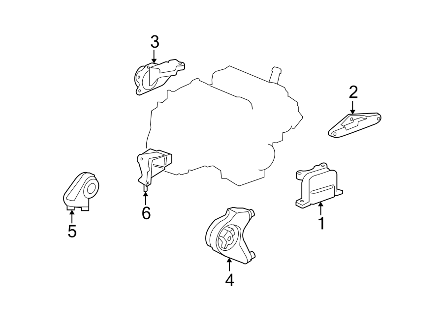 Diagram ENGINE & TRANS MOUNTING. for your 2013 Chevrolet Avalanche Black Diamond LS Crew Cab Pickup Fleetside  