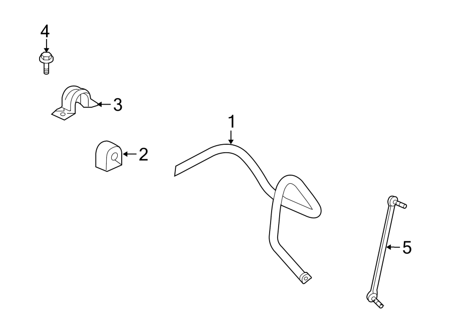 FRONT SUSPENSION. STABILIZER BAR & COMPONENTS. Diagram